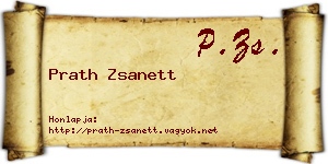 Prath Zsanett névjegykártya